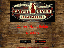 Tablet Screenshot of canyondiablospirits.com